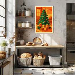 Festive Christmas Scene Poster