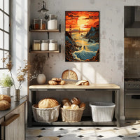 Sunset Over The Golden Gate Poster