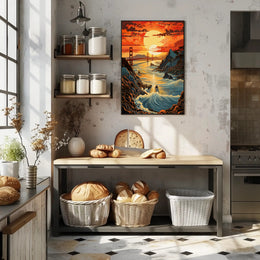Sunset Over The Golden Gate Poster