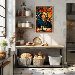 Grover Cleveland 24th President Poster Vintage Wall Art