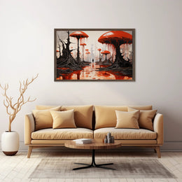 Surreal Mushroom World in Fantasy or Mythology Poster