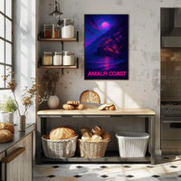 Amalfi Coast Enchanting Nightscape Poster