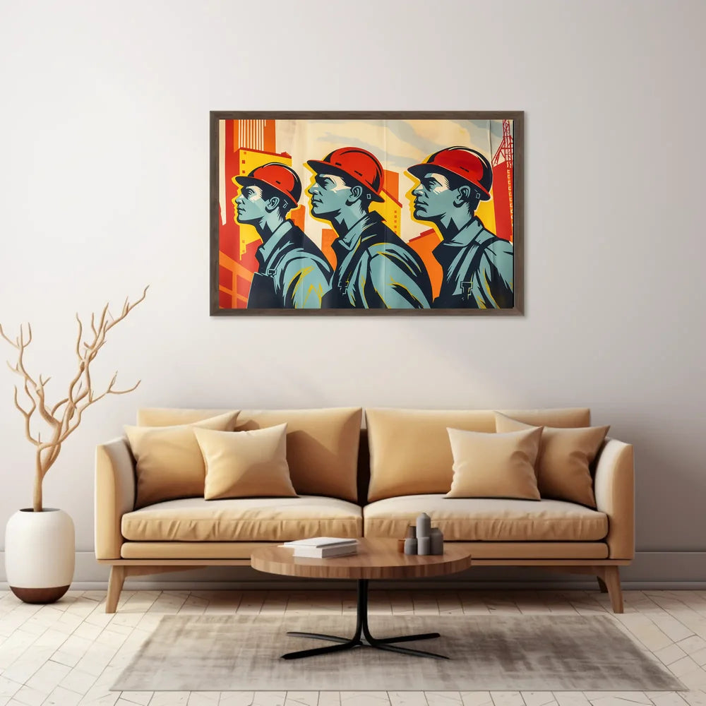 Industrial Progress Vintage Propaganda Poster Art Print