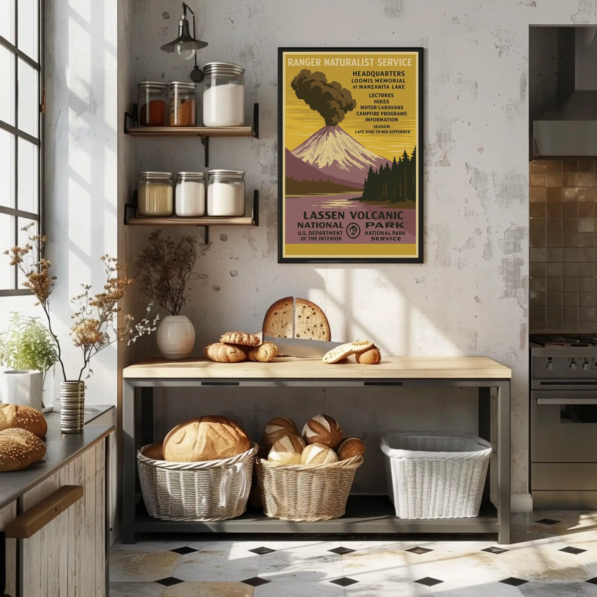 Lassen Volcanic National Park Ranger Service Poster