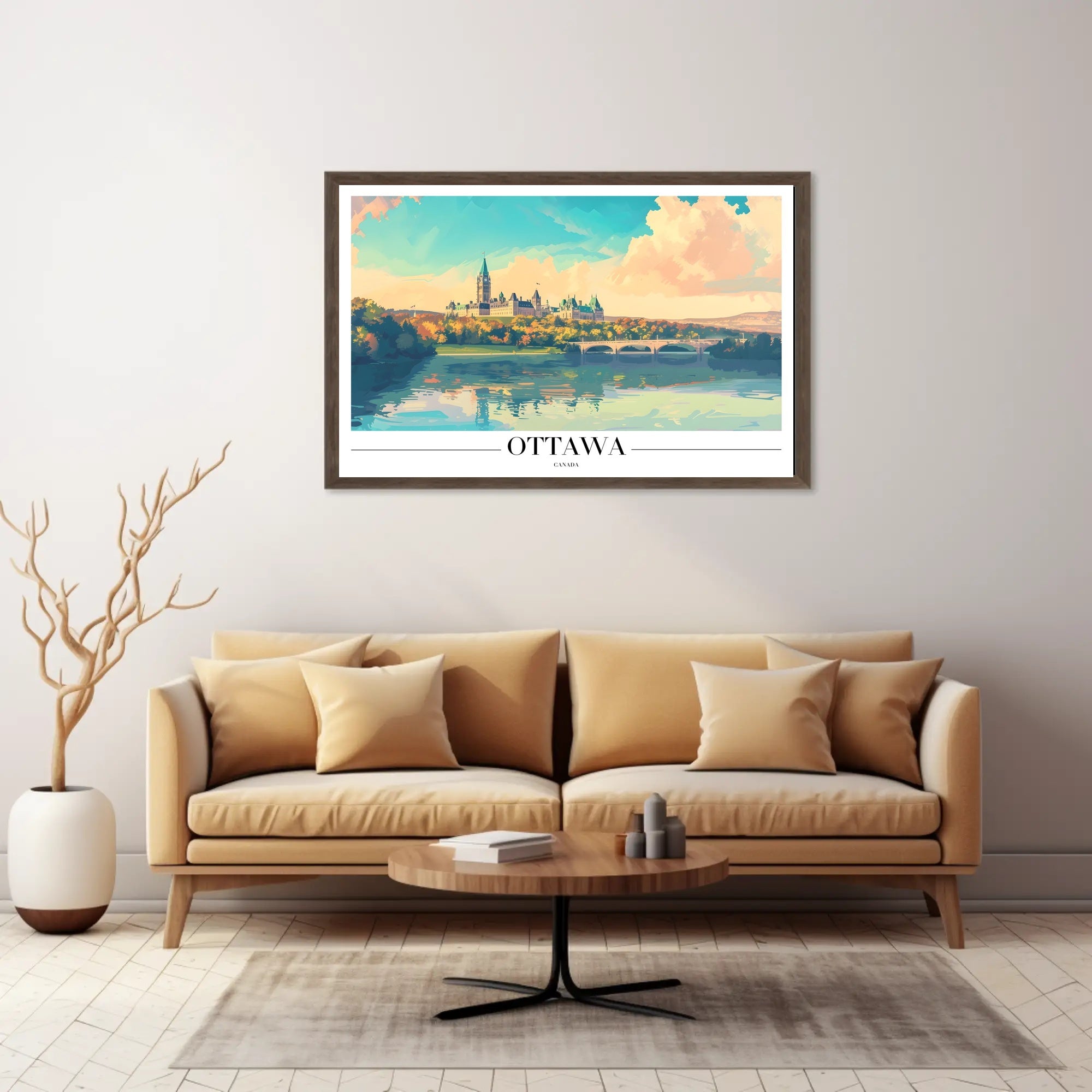Ottawa Landscape Artistry with Historic Architecture Travel Poster