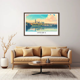 Ottawa Landscape Artistry with Historic Architecture Travel Poster