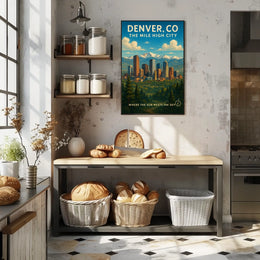 Denver, Co The Mile High City Poster