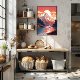 Serene Mountain Retreat Poster PosterGoat