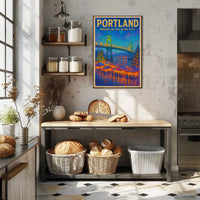 Portland Winter In The Rose City Poster