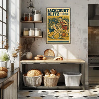 1950s Basketball Sports Poster