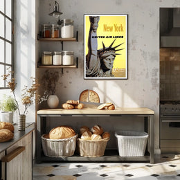 Statue Of Liberty Vintage Travel Poster Art For Home Decor