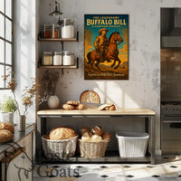 Buffalo Bill Poster Vintage Western Frontier Wall Art