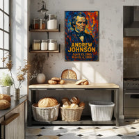 Andrew Johnson 17th President of the United States Glitch Hop Art Poster