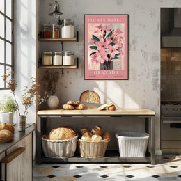 Flower Market Granada Poster