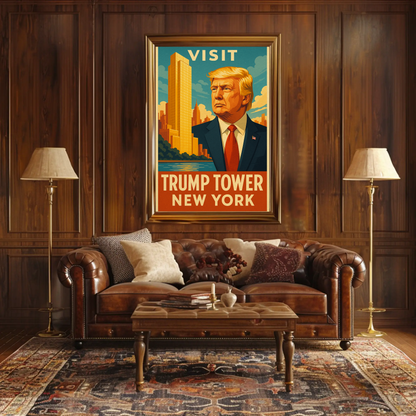 Visit Trump Tower New York Travel Art Poster