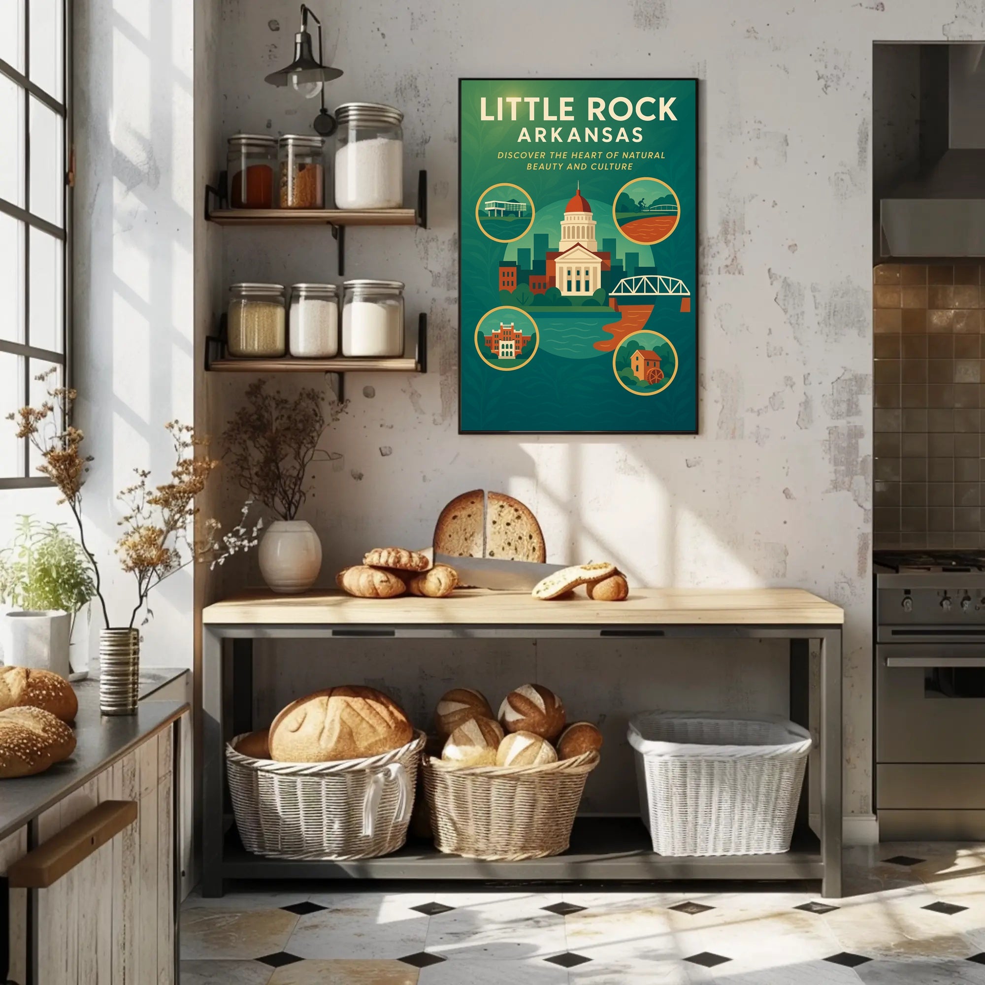 Little Rock, Arkansas Discover Natural Beauty and Culture Poster PosterGoat