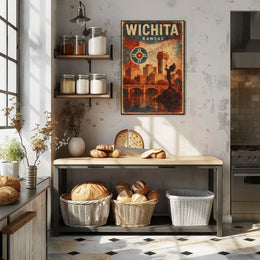 Wichita Skyline Wanderlust Photography Realism Poster