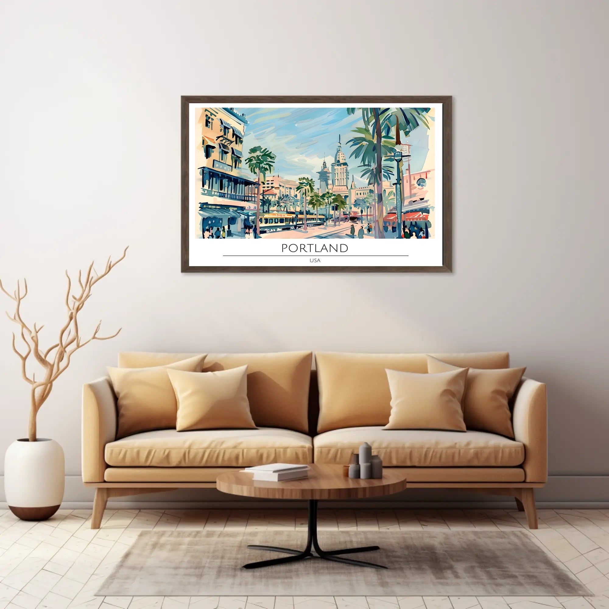 Portland Cityscape Poster PosterGoat