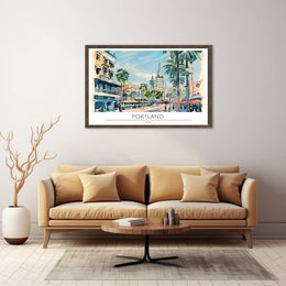 Portland Cityscape Poster PosterGoat