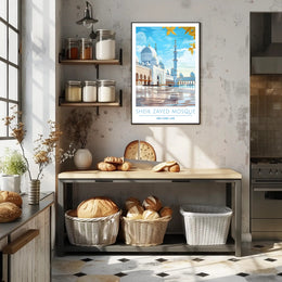 Sheikh Zayed Mosque Elegance: Cultural or Heritage Poster