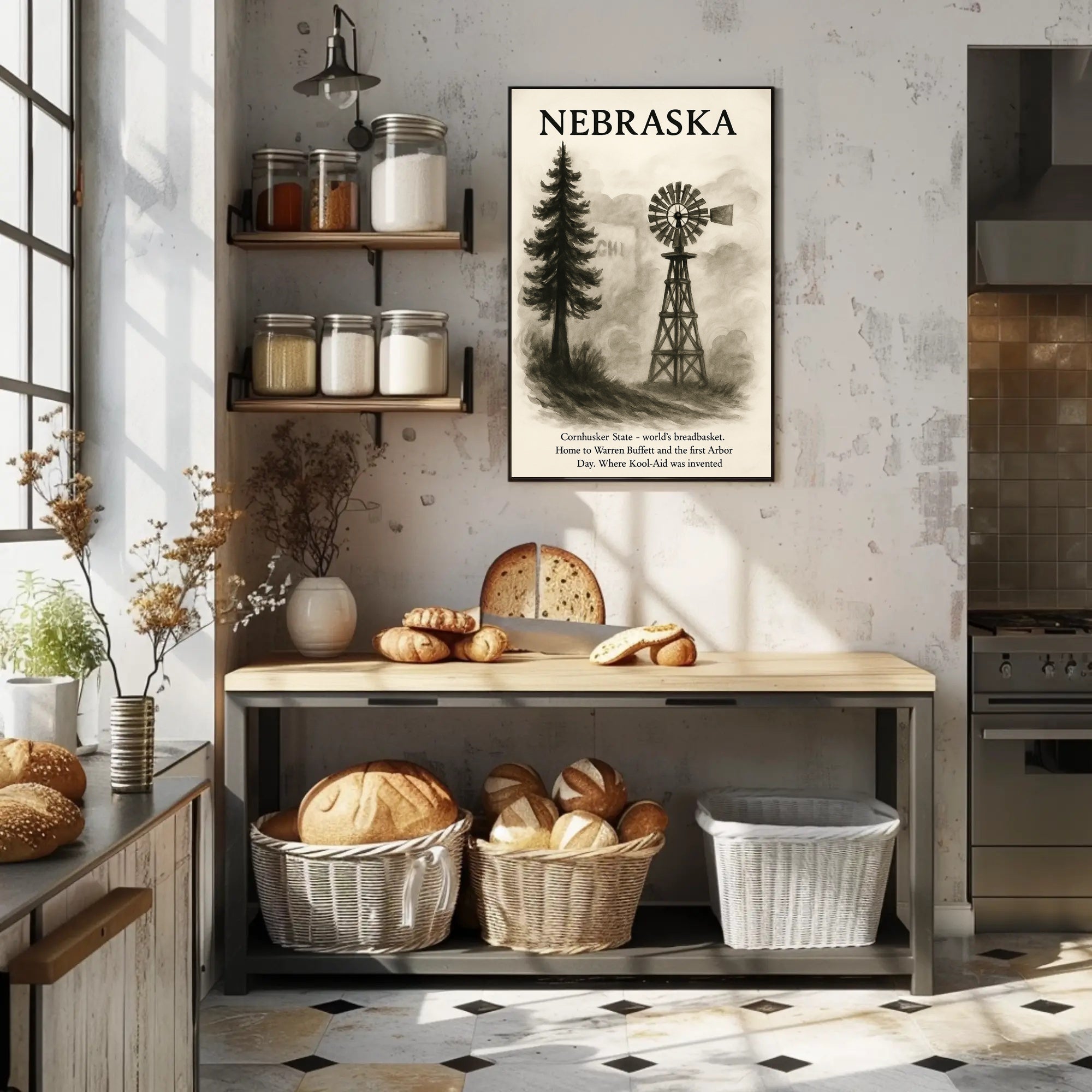 Nebraska The Cornhusker State Poster PosterGoat