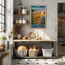 Visit Monaco Where Elegance Meets the Sea Poster