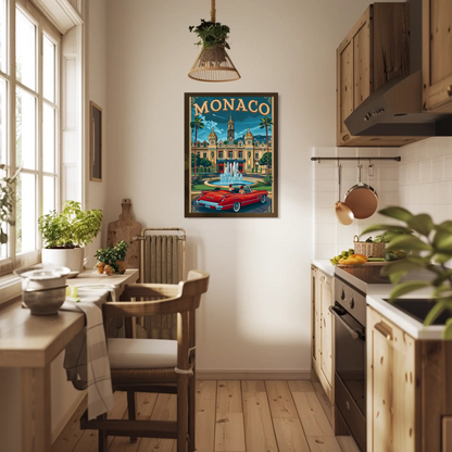 Elegant Monaco Vintage Poster