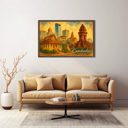 Cambodia A Cultural Collage Poster