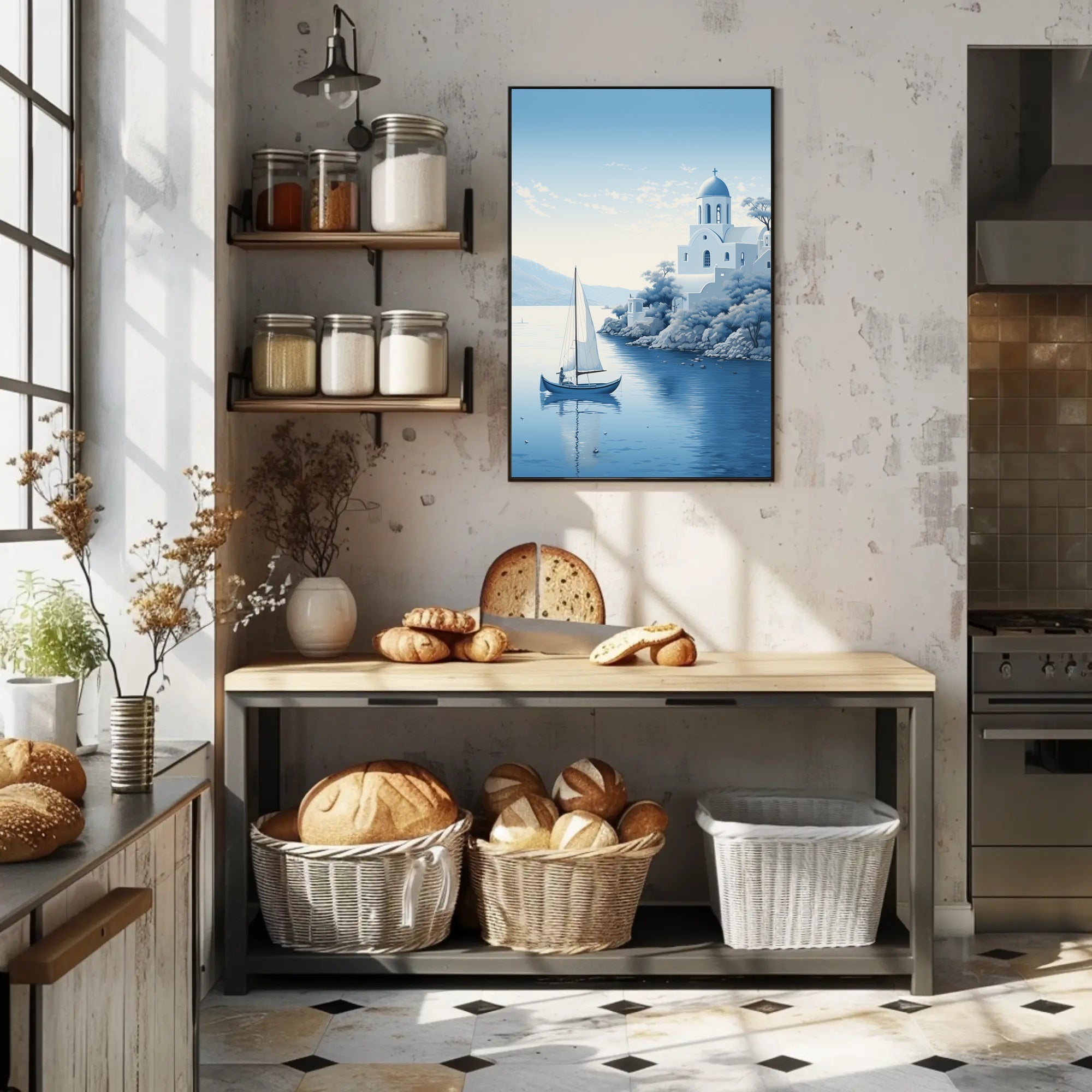 Tranquil Mediterranean Scene Poster PosterGoat