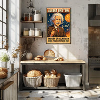 Einstein Relativity Vintage Science Poster