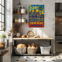 Siem Reap Vibrant Mosaic Poster