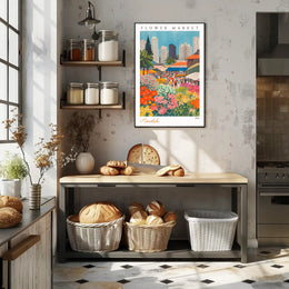 Vibrant Flower Market in Honolulu Poster PosterGoat