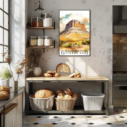 Guadalupe Mountains Watercolor Wall Art Poster
