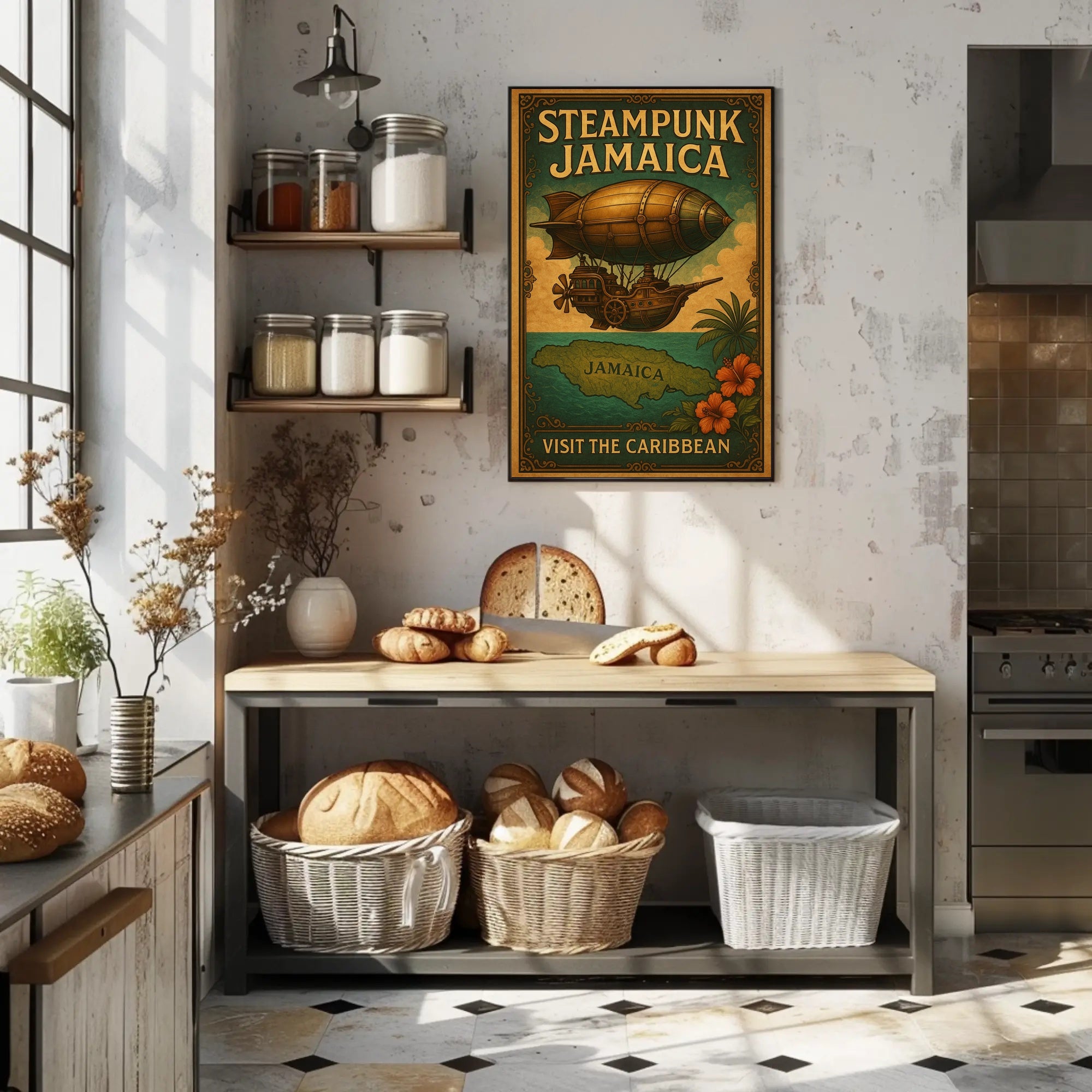 Steampunk Jamaica Adventure Poster