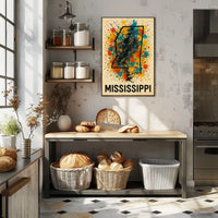 Mississippi Splash Art Poster
