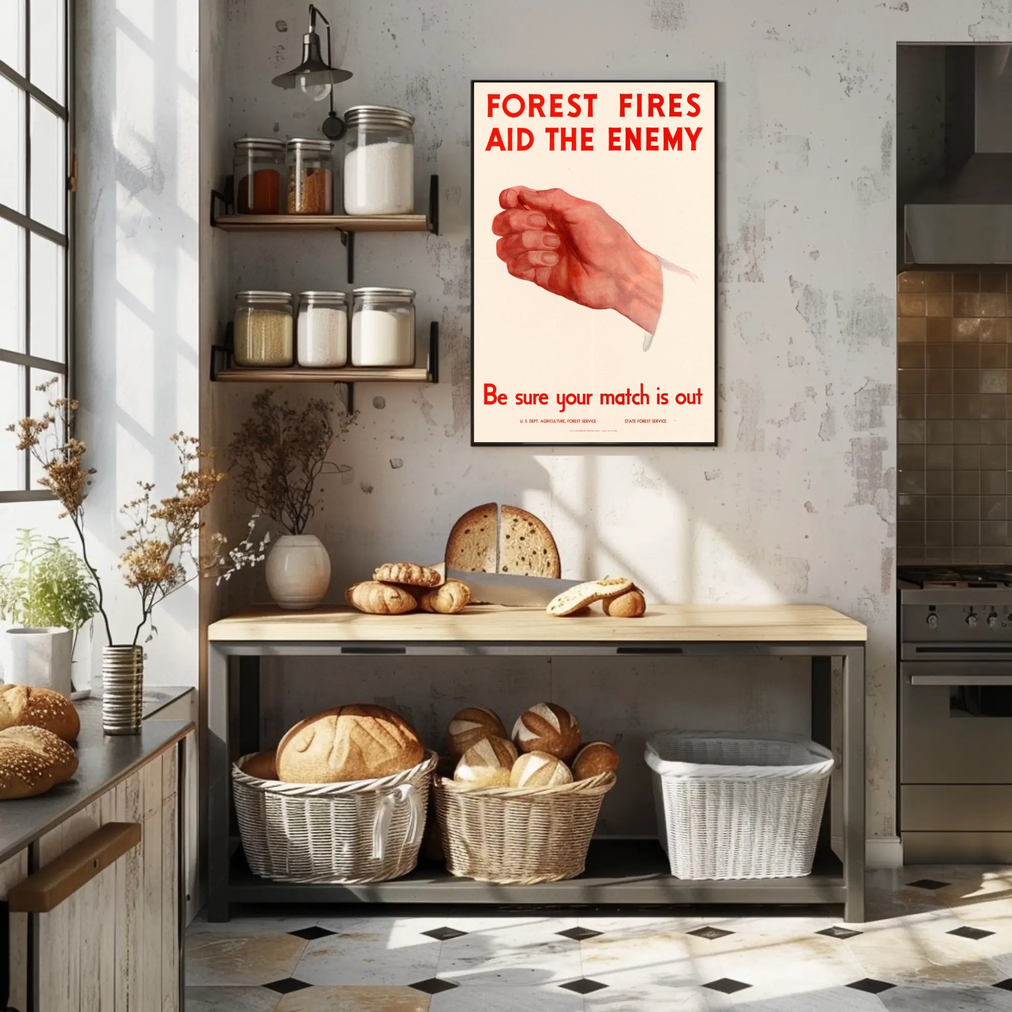 Forest Fire Prevention Warning Poster PosterGoat