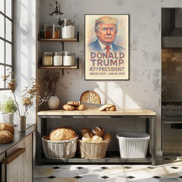 Unyielding Vision Donald Trump in Full Color Poster