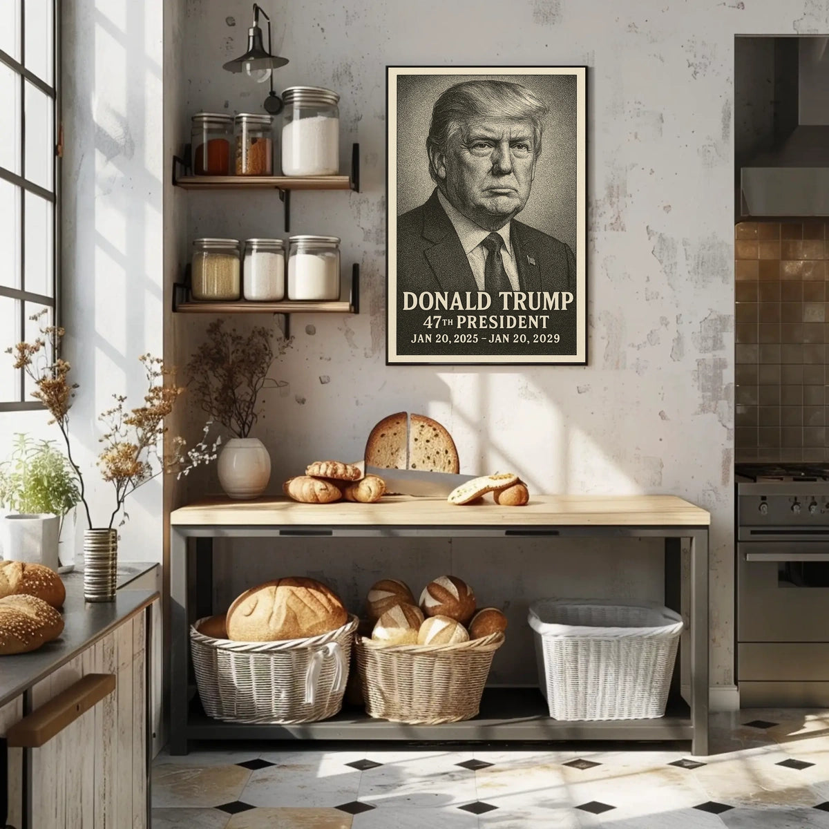 Donald Trump Pop Art 47th President Patriotic Poster
