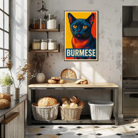 Vibrant Burmese Cat Poster