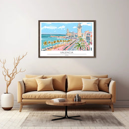Valencia Coastal View Poster PosterGoat
