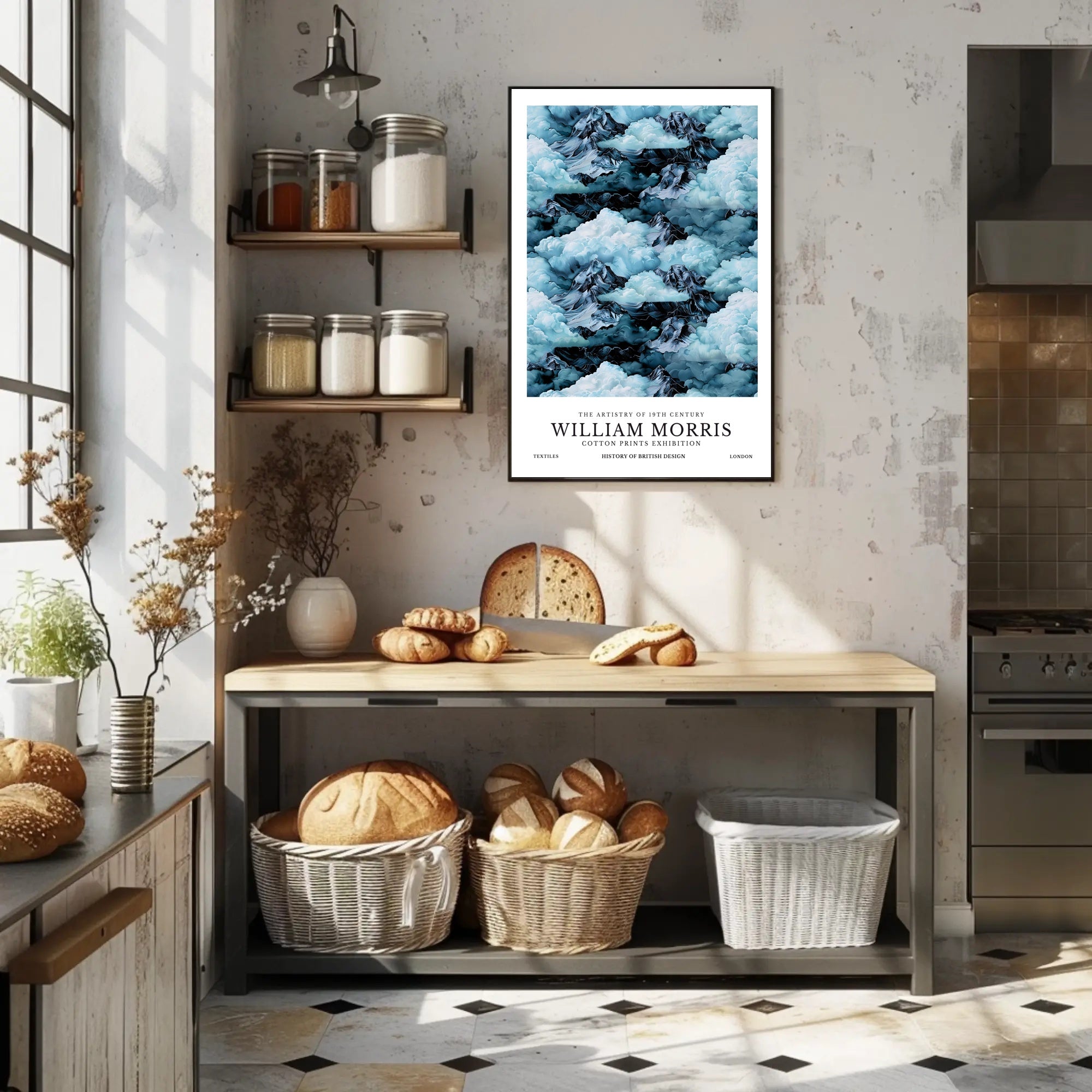 William Morris Cotton Prints Exhibition Poster