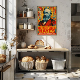 Rutherford B. Hayes 19th President of the United States Street Art Mashup Poster