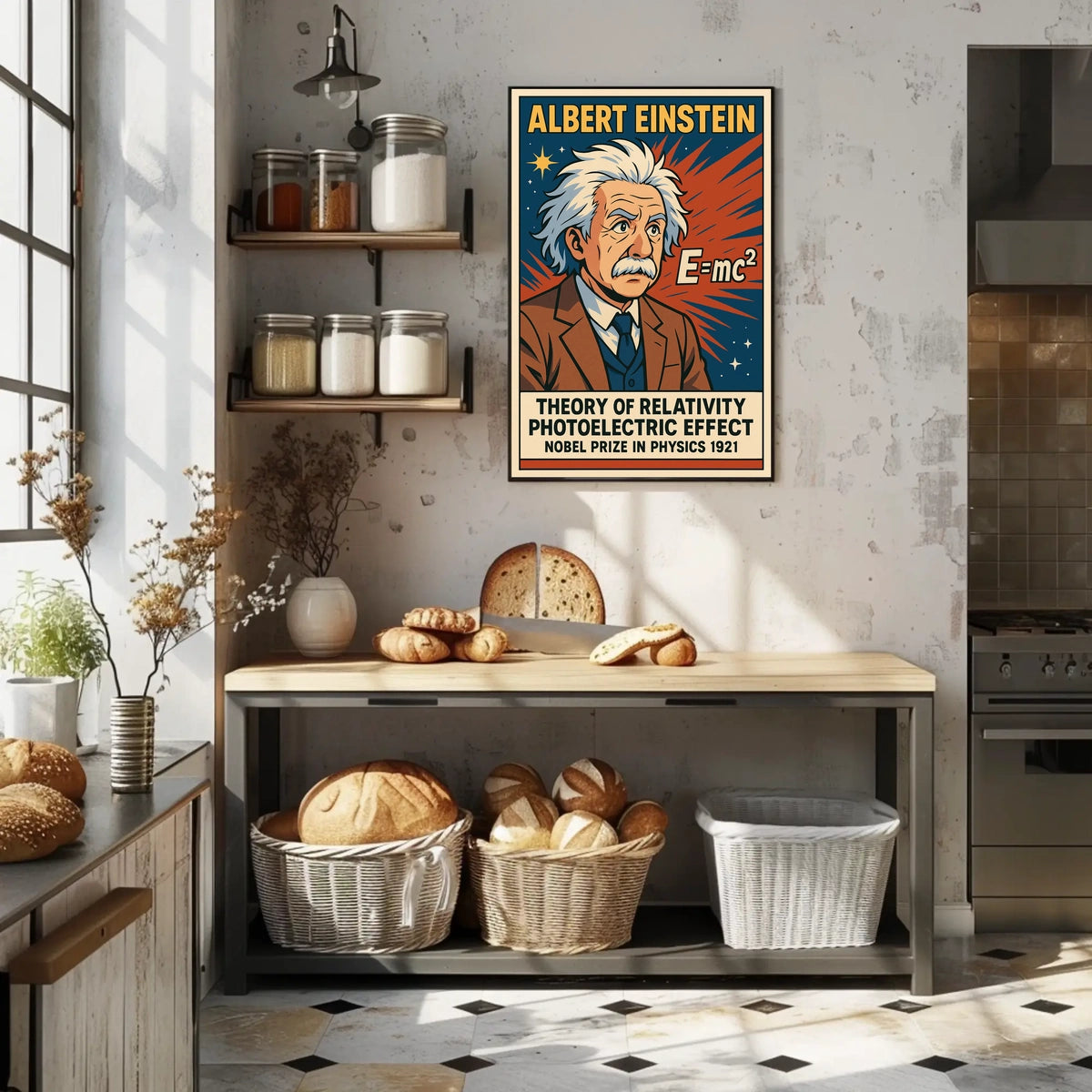 Albert Einstein Nobel Physics Vintage Poster