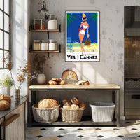 Glamorous Seaside Escape Art Print - Travel Poster PosterGoat