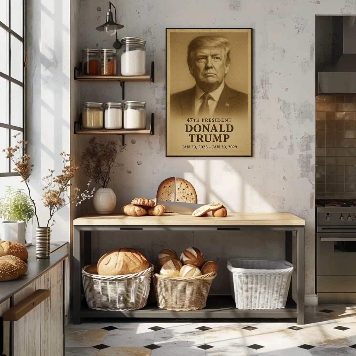 Donald Trump 47Th President Cinematic Realism Patriot Collectors Stunning Portrait Poster