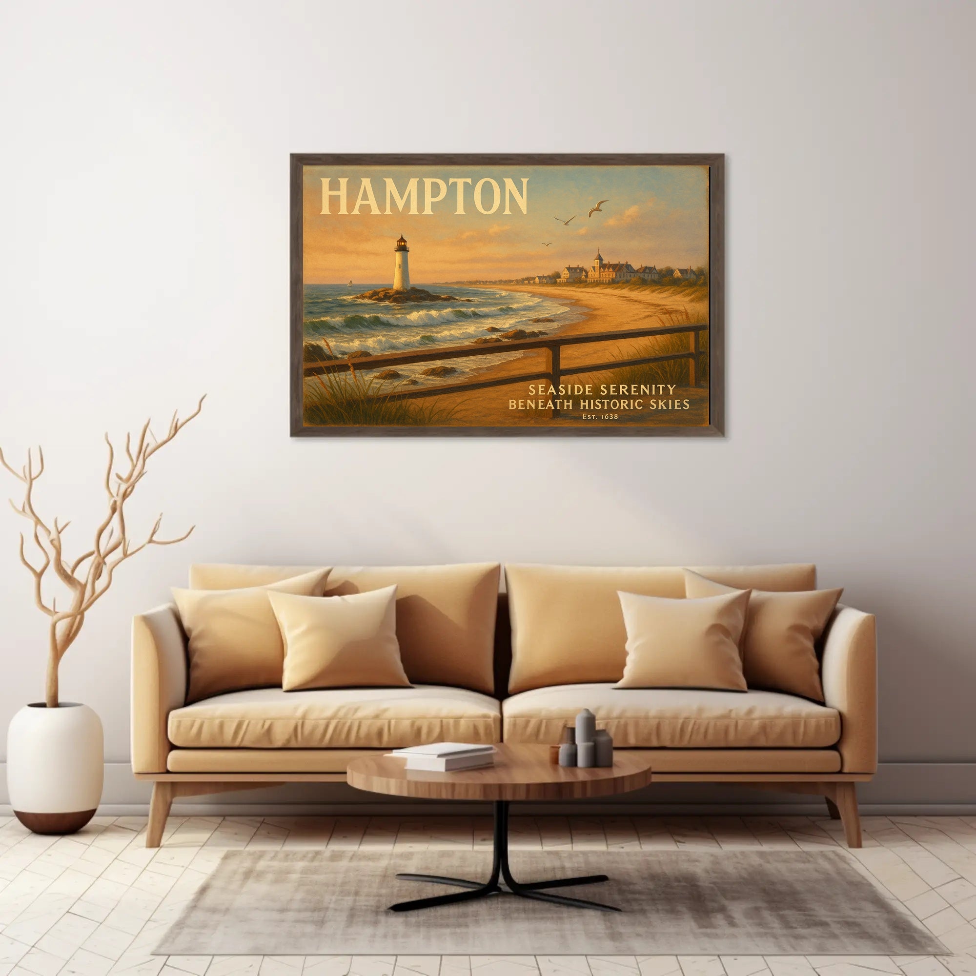Hampton Seaside Serenity Wall Art Print