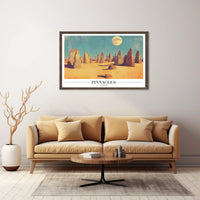 Pinnacles Desert Surreal Landscape Travel Poster