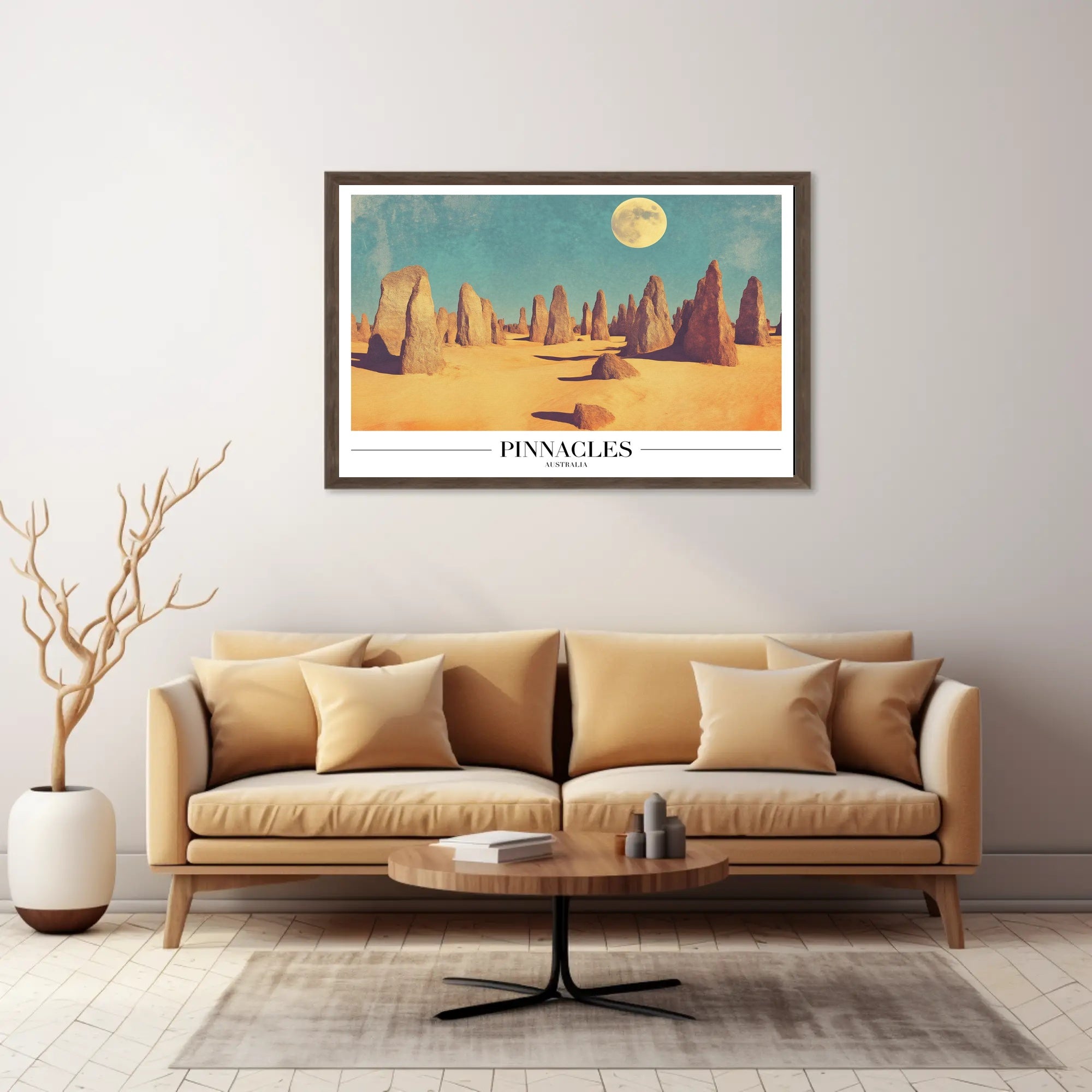 Pinnacles Desert Surreal Landscape Travel Poster