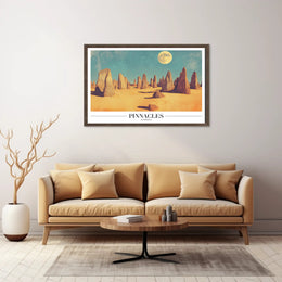 Pinnacles Desert Surreal Landscape Travel Poster