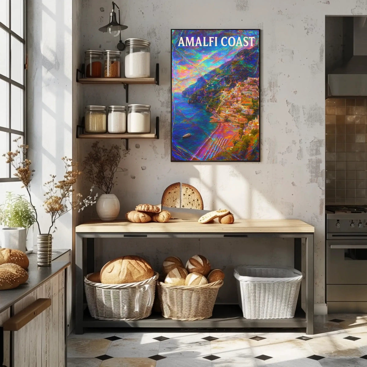 Amalfi Coast Dreamscape Poster Wall Art 18x24 Edition